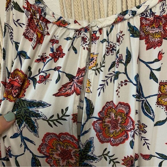 OLD NAVY Waist Defined Braided Strap Floral Maxi Dress White 3X Plus - Picture 9 of 14